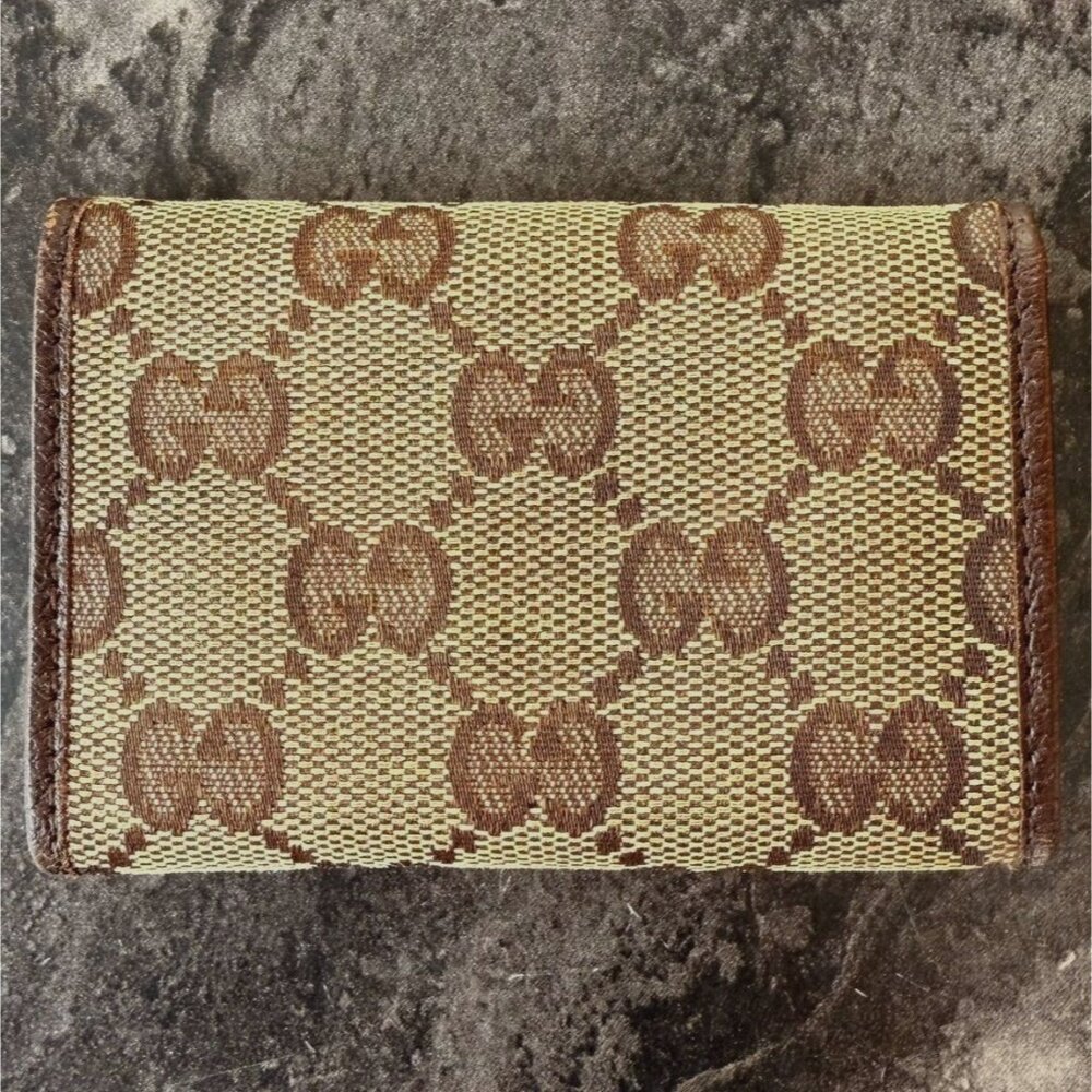 Vintage Gucci GG Canvas and Faux Leather Key Holder Wallet Serial Code Pamphlet - Picture 4 of 17